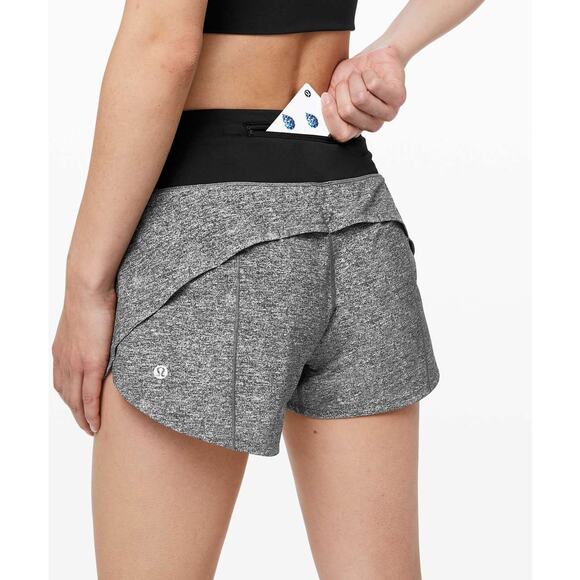 Lululemon Speed Up Short Long 4" Updated Fit Heather Lux Multi First Release - Picture 5 of 8